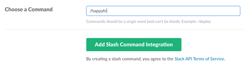 Launch Go in AWS Lambda - Slack Slash Command - Happy Team - Happy Team